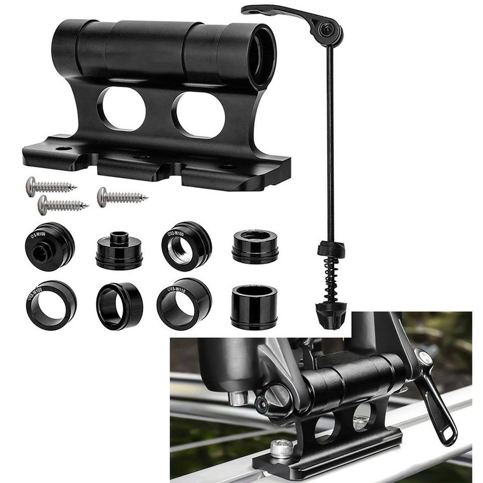Universal Bike Fork Mount Roof Rack Quick Release Thru Axle Carrier ...