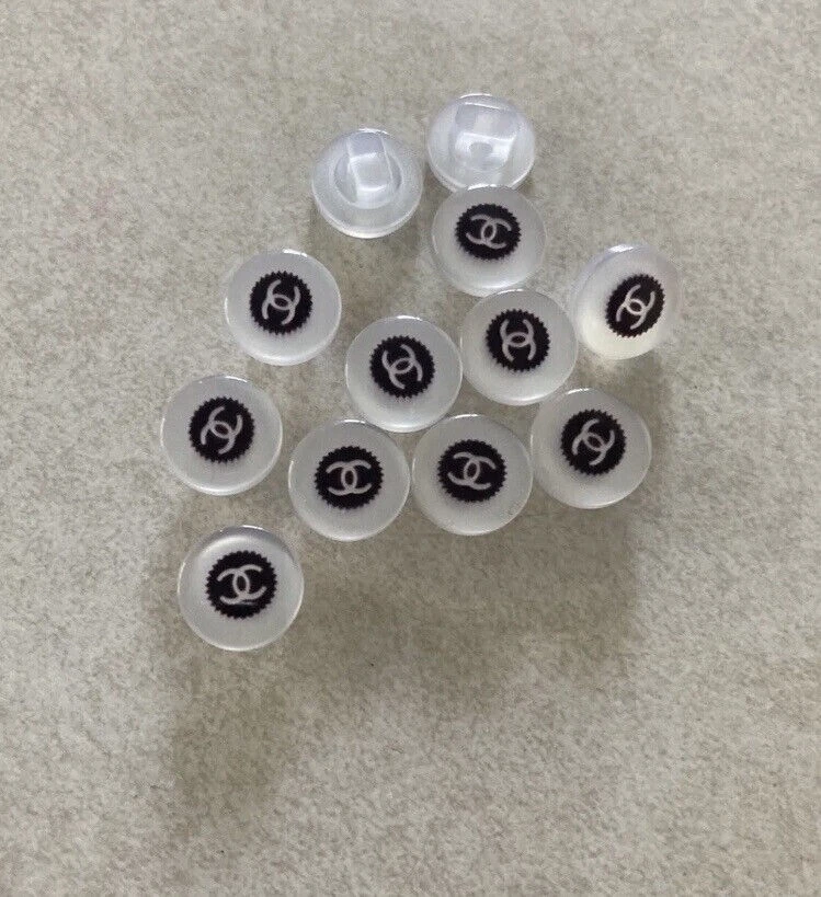 Chanel Vintage 9mm Pearl White Shank Buttons 12pc Set 3/8” - Image 3 of 4