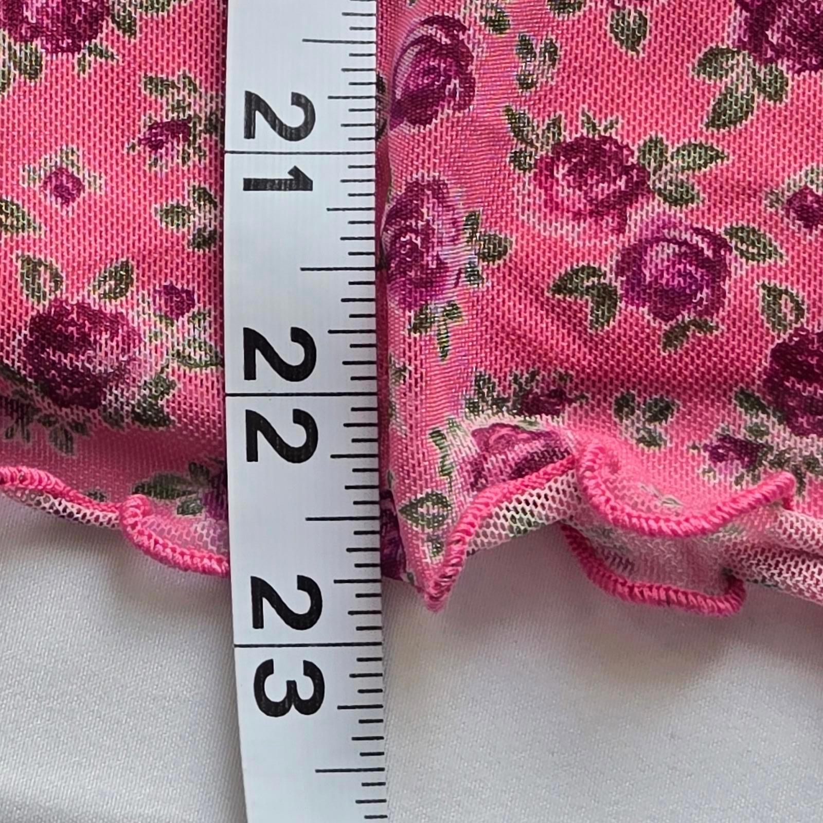 Urban Outfitters Elodie Floral Pink Spaghetti Straps Mesh Mini Dress Size L