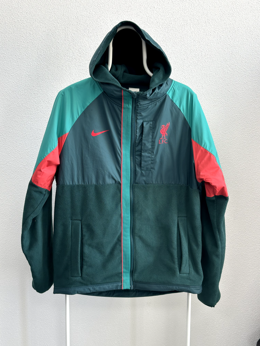 FC Liverpool Hooded Jacket 2022/2023 - Green/Red Unisex Nike FC Liverpool Hooded Jacket 2022/2023 - Green/Red Unisex Nike