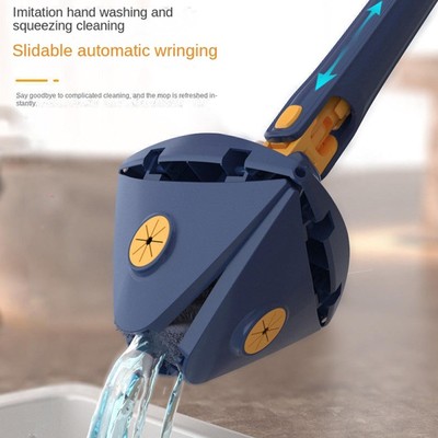 360 Degree Rotatable Adjustable Triangle Cleaning Mop Floor Sweepers