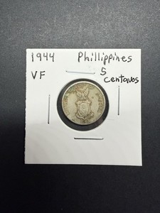 1944 Philippines 5 Centavos Coin / VF