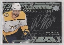 2021-22 SPx 2020-21 Update UD Black Obsidian Script Roman Josi #OS-RJ Auto 1u6