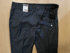 Roundtree  Yorke travelSMART Size 38X30 Dark Gray Dress Pants Flat Front NWT