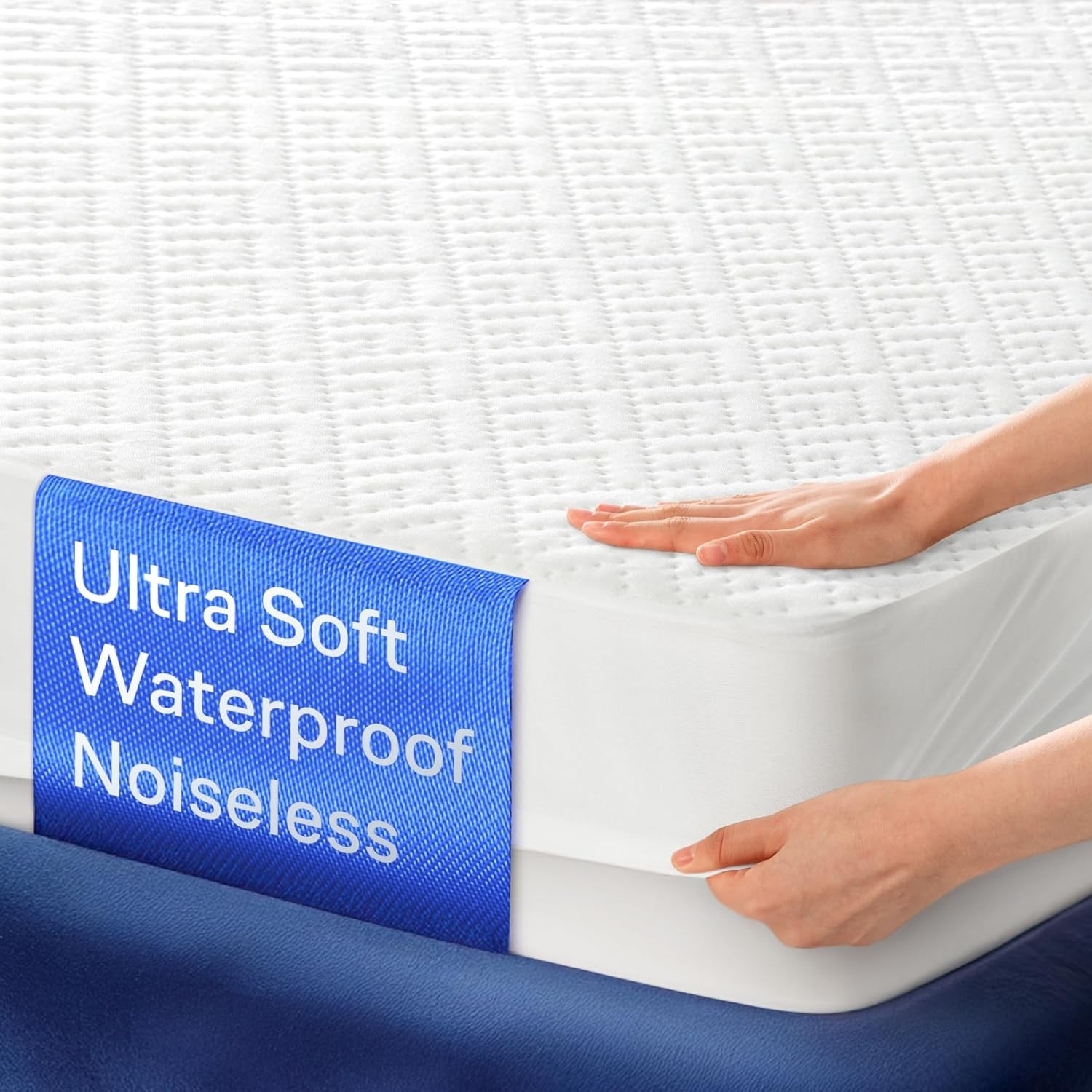 Bamboo fiber mattress protector with cool viscose for noise-free comfort-image