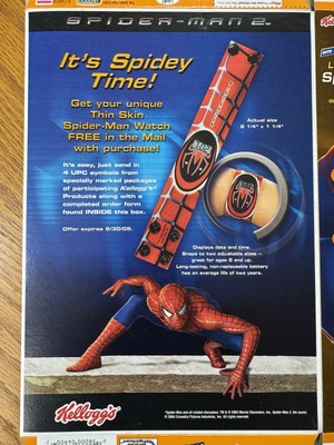 2004 Spider-Man Kellogg's Frosted Mini-Wheats Watch Promotion, Empty Cereal Box