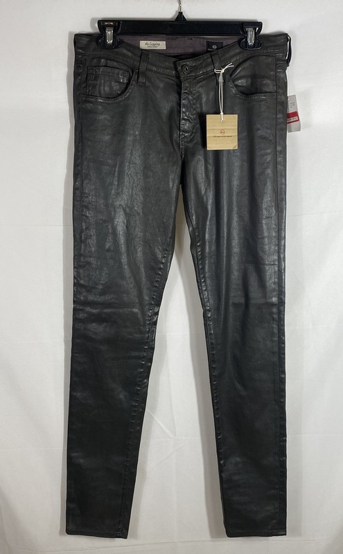 AG Adriano Goldschmied Women's The Legging Super Skinny Coated Brown Pants 30