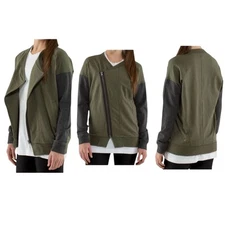 Lululemon Jacket Mula Bundle Wrap Asymmetrical Zip Heathered Fatigue Green 4