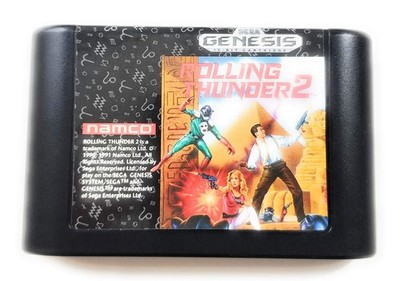 Rolling Thunder 2 For Sega Genesis Vintage Shooter Game Only