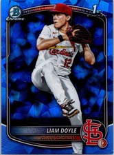 2025 Bowman Draft Sapphire Liam Doyle #BDC-12 Chrome 1st Prospect Cardinals