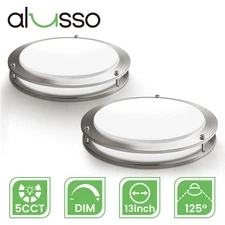 2Pcs LED Flush Mount Ceiling Kitchen Lights 1300LM 5CCT Adjustable Ceiling Light