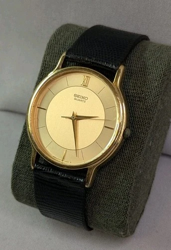 Vintage Seiko Gold Tone Quartz Watch, Works!