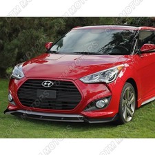For 2013-2017 Hyundai Veloster Turbo Unpainted Black Front Bumper Lip Spoiler