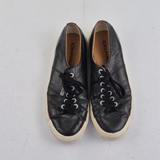 Scarpe da ginnastica SUPERGA 2750 Avorio 5,5 in pelle nera da donna stringate