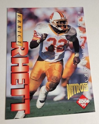 1995 Errict Rhett Card #194 Collectors Edge Nitro 22K Buccaneers Football NFL