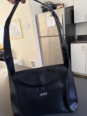 Vintage Bally Black Leather Shoulder Bag