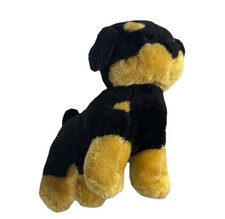 Rottweiler Puppy Dog Black 10 Stuffed Animal Plush Toy Mutt Cute