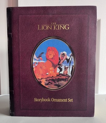 Vintage Walt Disney König der Löwen Sammlung Bilderbuch Ornament Set Mufasa Simba