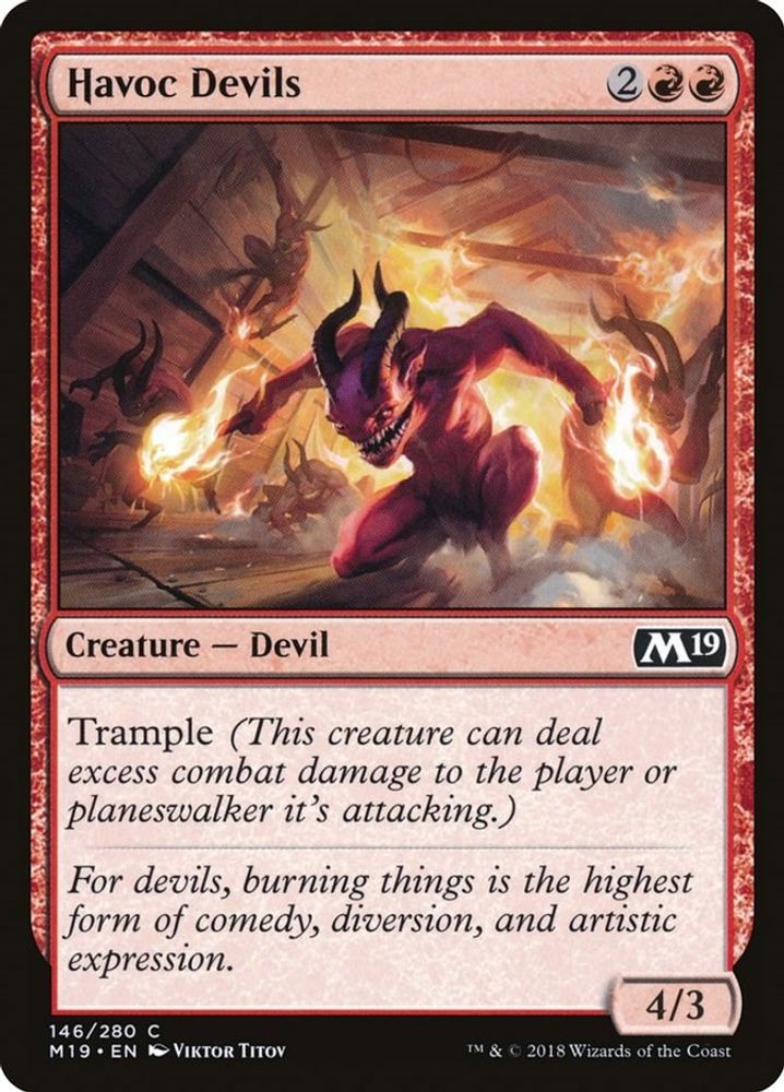 2018 Magic: The Gathering Core Set 2019 - Havoc Devils (#146, C, Lightly Played)