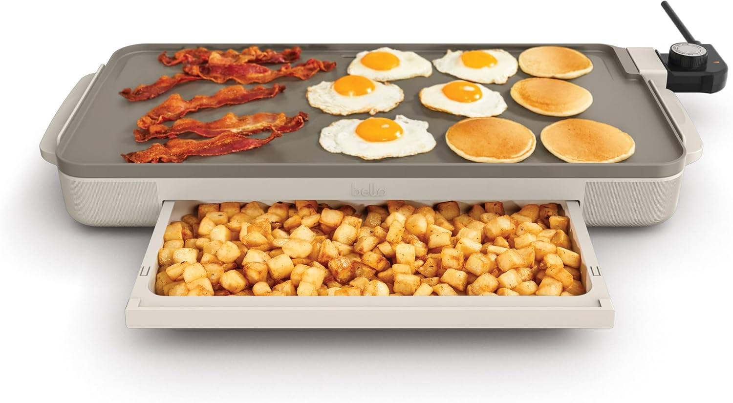 10&Quot; X 20&Quot; Electric Griddle With Warming Tray &Amp; Nonstick Ceramic Coating