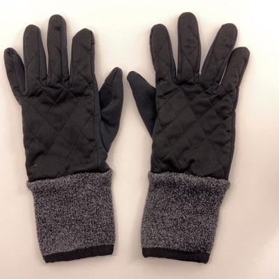 Quilted pattern jersey knit cuff medium thickness winter dress gloves