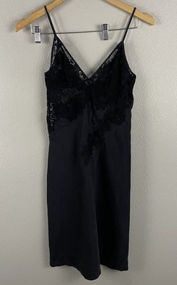 La Perla Womens Size 1 Black Silk And Lace Chemise Slip Dress | eBay