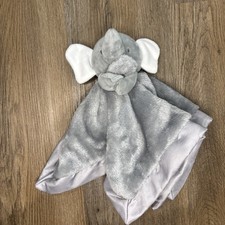 Carters Just One You Elephant Lovey Gray Plush Baby Security Blanket Polka Dots