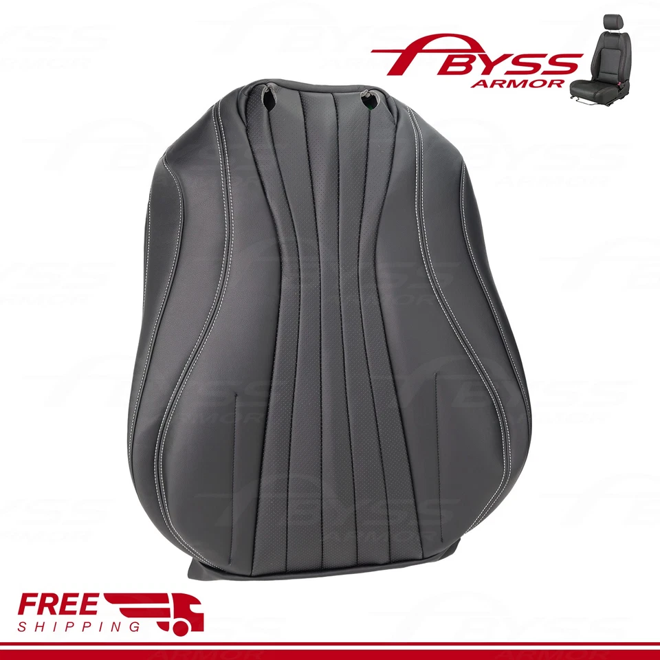 Fits 2017 2018 2019 2020 Mercedes Benz E300 Driver Bottom & Top Seat Cover Black - Image 4 of 4