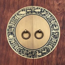 4.3in Chinese Style Brass Pull Handle Full Copper Bronze Drawer Hardware