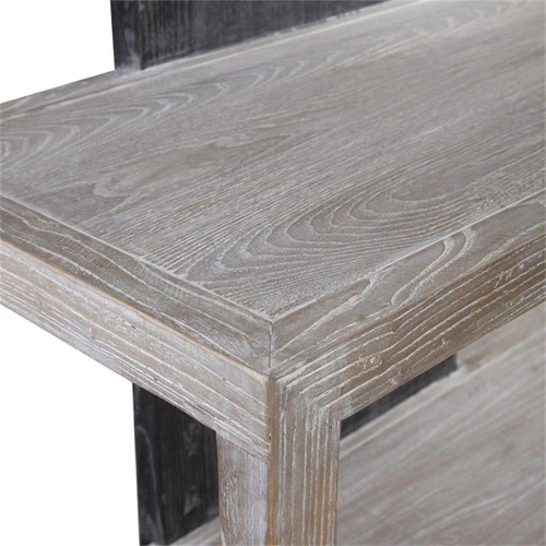 Uttermost Nicasia Modern Elm Wood Etagere in Light Gray Finish - Picture 6 of 9