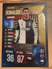 Cristiano Ronaldo Limited Edition Gold Match Attax Champions League 19/ 20