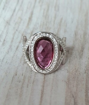 Pierre Lang Fashion Jewelry Statement Ring White Stones Vintage Models