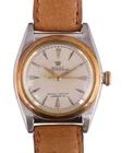 Vintage 1944 Rolex Oyster Perpetual Bubble Back 3133 Two-Tone 14k Gold