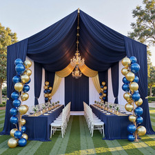 10Ftx40Ft Navy Blue Ceiling Curtain for Wedding Parties