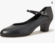 Capezio Women's Jr. Footlight Character Shoe,Black, 7.5 W US