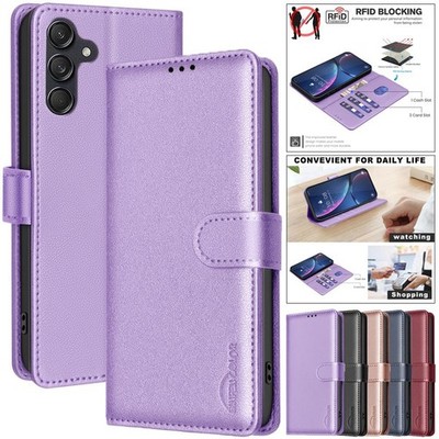 Magnetic Leather Wallet Stand Phone Case For Samsung S25 S23 S24 S22 S21 Ultra
