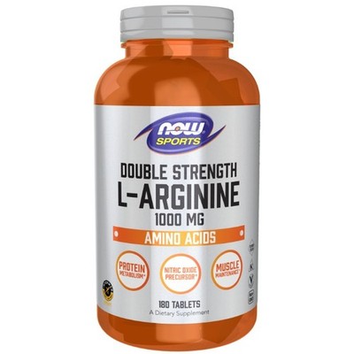 L-Arginin doppelte Stärke 1000 mg 180 Tabletten Now Foods