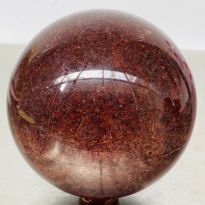 Natural strawberry Quartz Sphere Quartz Crystal Ball Reiki Healing 4240G