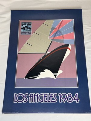 Jay Collins Los Angeles Yachting Poster 1984 Olympics Vintage 20x28'' Unframed