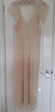 Ladies Rita Ora Primark Long Cream Lace Dress NWT Size Small