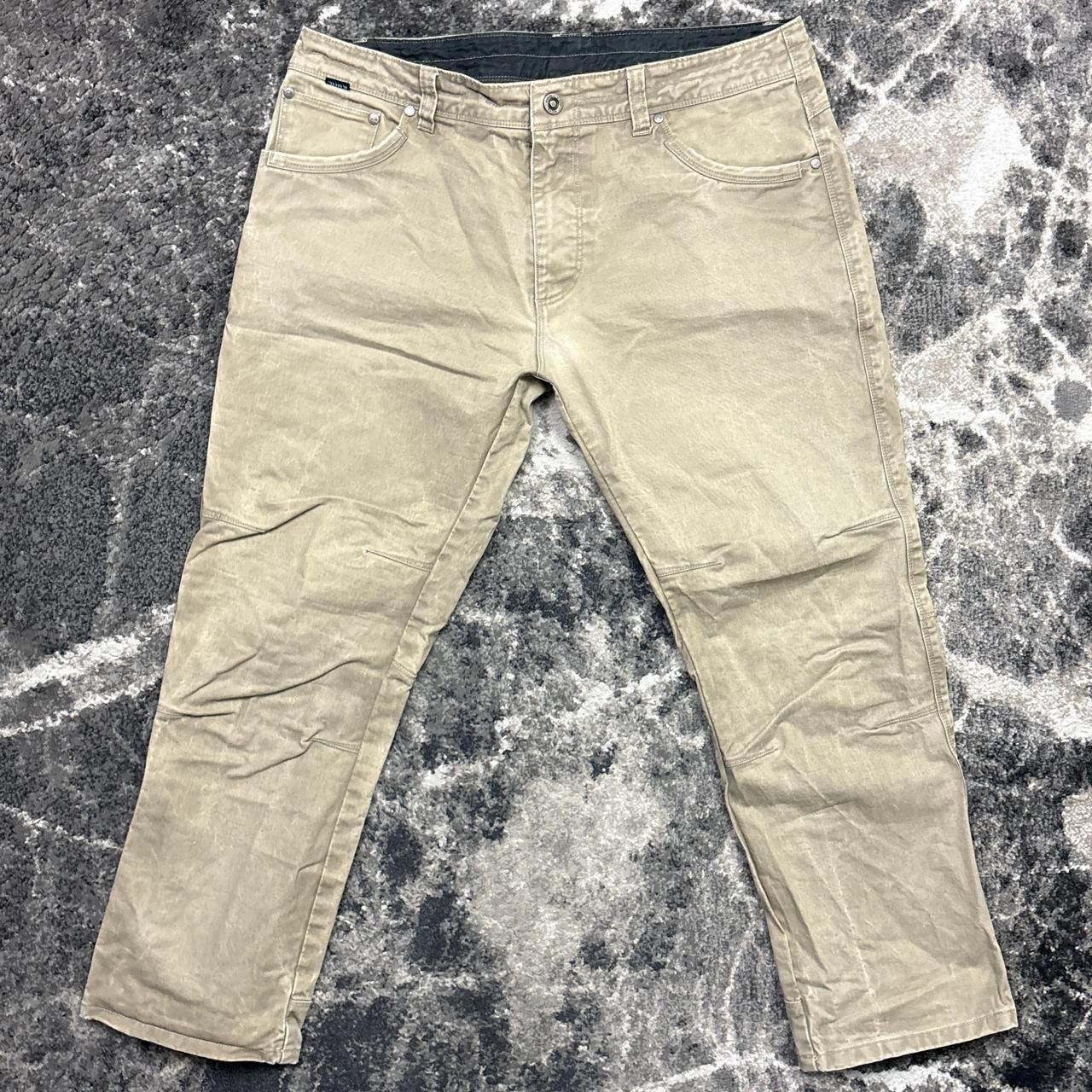 Kuhl Mens Free Rydr Vintage Patina Dye Pants 36x28 Brown Tan Khaki Outdoor Adventure