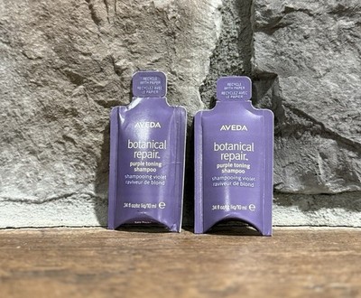 2*Aveda Botanical Repair Purple Toning Shampoo  - 10 ml Each Brand New