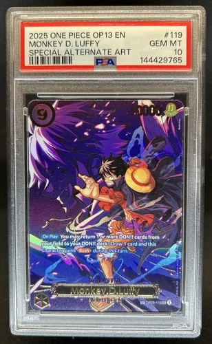 2025 One Piece Monkey D. Luffy Special Card Alt Art #OP09-119 PSA 10 GEM MINT
