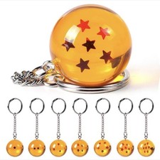 Dragon Ball Keychain 1-7 Dragon Ball Orange Small Pendant Wukong Creative Crysta