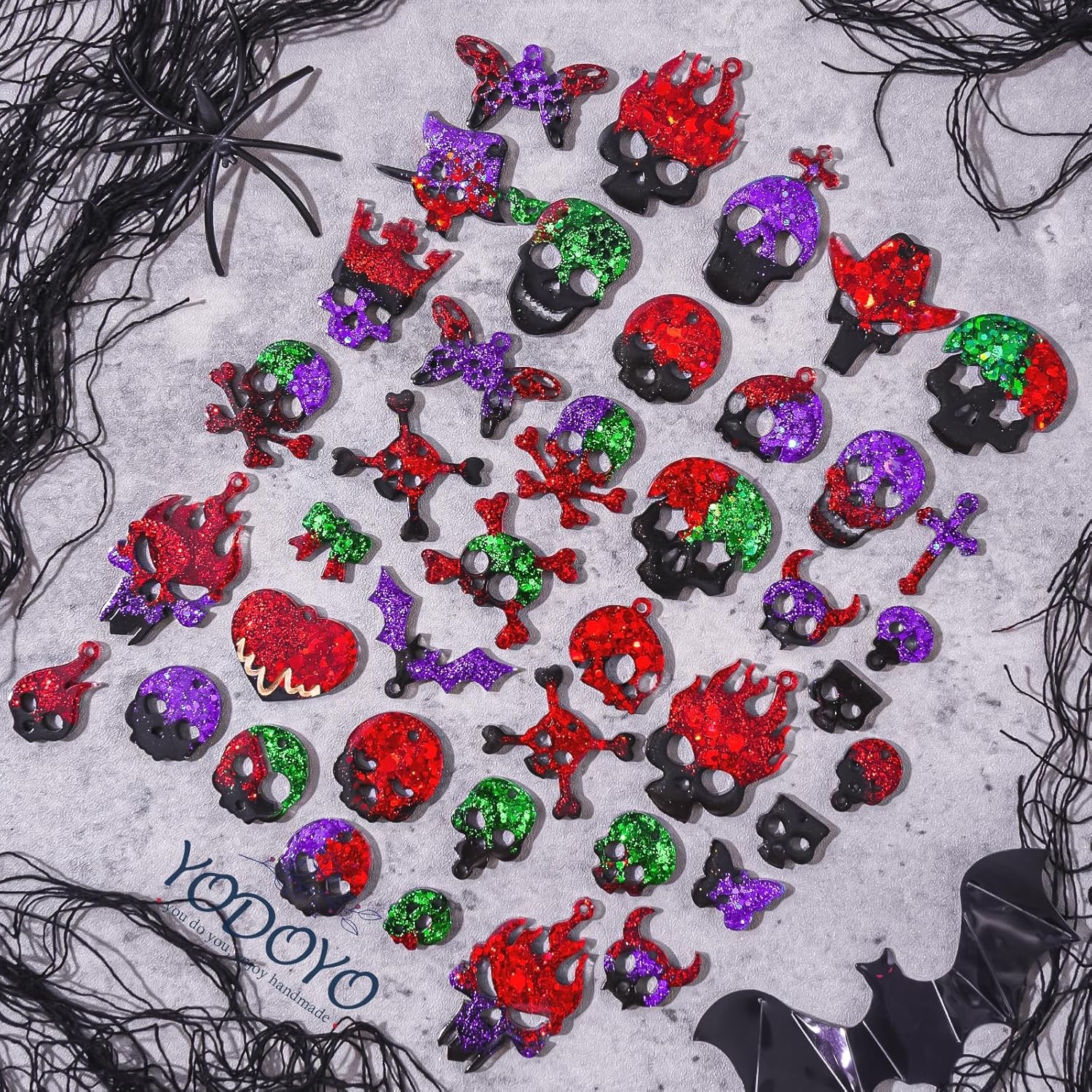 New Halloween Resin Earrings Mold 3pcs Resin Jewelry Molds Various Skull