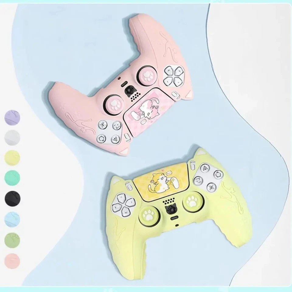 PS5 DualSense Controller Silicone Skin Grip Cover | Kawaii Cat Paw All 8 Colors! - Image 4 of 4