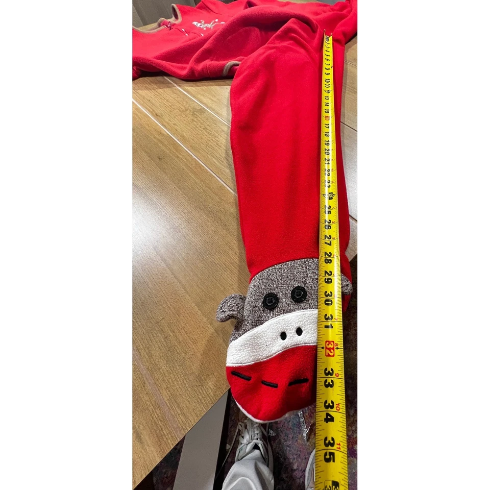 Nickelodeon Nick and Nora Calcetín Rojo Mono Polar Pijama con Pies Mono Niños Foto 4 de 4