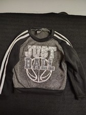Quad Seven Boys Basketball Pullover Sweatshirt Gray Black 3T Polyester
