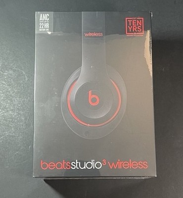 Official Beats Studio 3 Over-Ear Wireless Headphone [ Defiant Black Red ] NEW