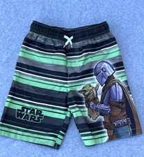 Star Wars The Mandalorian Baby Yoda Grogu Toddler Boys Swim Trunks Shorts — listing 3